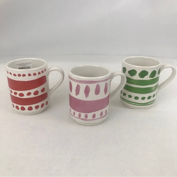 ⚡️Home⚡️ New Kate Spade All In Good Taste Stacking Mugs Set Of 3 - Picture 3 of 4